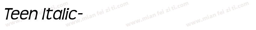 Teen Italic字体转换